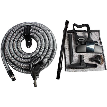 Cen-Tec Systems 97316 Central Vacuum Low Voltage Attachment Kit with Switch Control Hose, 35 Ft, Black - size: 35 Ft. Hose