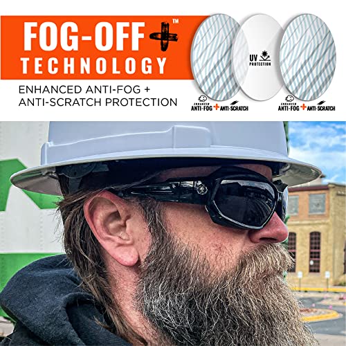 Ergodyne Skullerz Loki Convertible Anti Fog/Scratch Safety Spoggles Glasses-Includes Gasket and Strap to Convert to Goggle - color: Smoke Lens