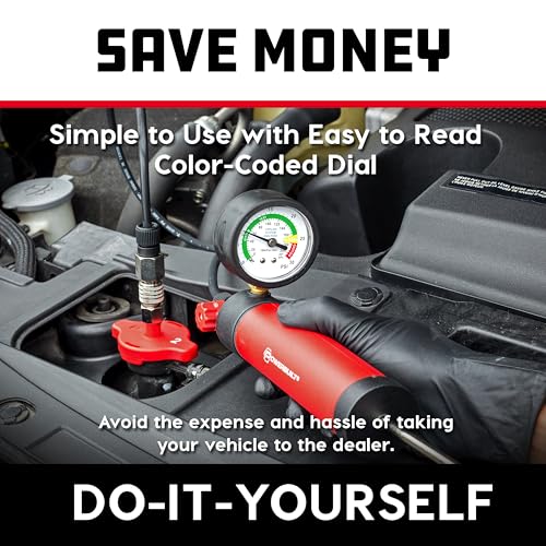Powerbuilt Cooling System Adapter Kit, European Vehicle Adapters, Pressure Testing Pump Kit Add-Ons, Radiator Cap and Coolant Bottle Attachments - 647642 - size: European Car Pump