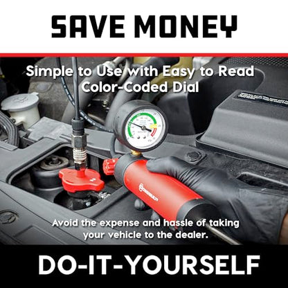 Powerbuilt Cooling System Adapter Kit, European Vehicle Adapters, Pressure Testing Pump Kit Add-Ons, Radiator Cap and Coolant Bottle Attachments - 647642 - size: European Car Pump