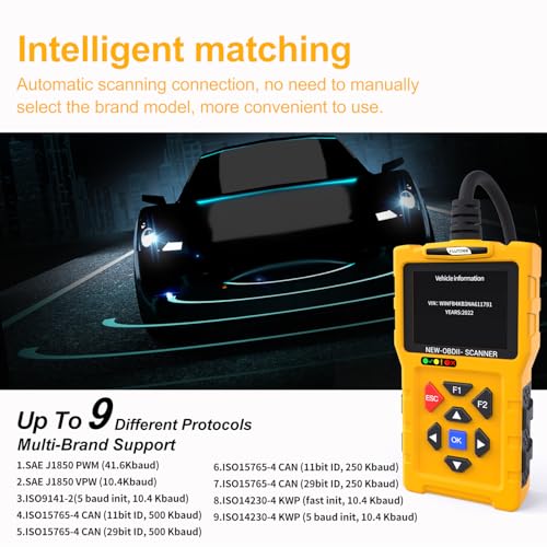 T600 OBD2 Scanner – Check Engine Light Code Reader, Read & Clear Fault Codes, Battery Test & Live Data, 50,000+ DTCs, I/M Readiness, Cloud Print, for 1996+ OBDII Vehicles