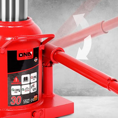 DNA Motoring 30 tons / 60000 lbs Lifting Automotive Welded Hydraulic Bottle Jack for Repair Vehicle, Pickup, Truck, w/Manual Handle, Red,TOOLS-00364 - color: red, style: 30ton