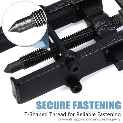 Hypertune Universal 4inch Two Jaw Pilot Bearing Gear Puller Bearing Gear Remover Tool Carbon Steel Adjustable Pump Pulley Remover Hand Tool Removal Kit Straight Type - size: 4inch(40*80mm)