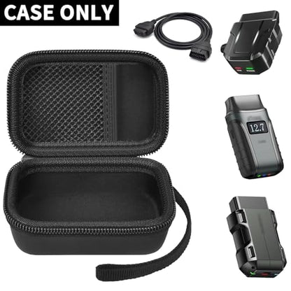 Boobowl Scanner Case for TOPDON TopScan OBD2/ XTOOL Scanner Diagnostic Tool | Mesh Pocket for USB Cables, Compact Size and Wrist Strap for Car Storage, Garage Organization, Road Trips and Travel - Black