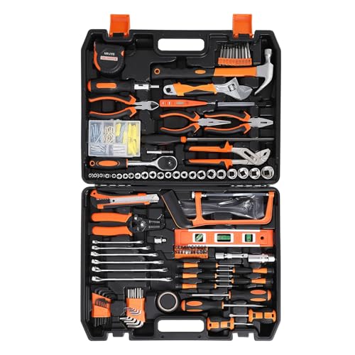 GarveeTech 236 Piece Tool Set, Socket Wrench General Home/Auto Repair Tool Kit, Combination Package Mixed Tool Set Hand Tool Kit with Plastic Toolbox Storage Case - size: 236pcs