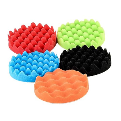 Mikinona 5pcs Polishing Disc Interior Car Detailing Kit Car Sponge Bars Sanding Blocks Buffing Sponge Pads for Auto Detailing