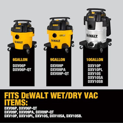 4 PACK DEWALT Dust Bags DXVA19-4101, DEWALT Vacuum Bags for 6-10 Gallon Wet/Dry Vacuum, Shop Vac Bag Compatible with DXV06P DXV09P DXV09PA DXV10P DXV10PL DXV10S DXV10SA DXV10SB - size: 4 PACK