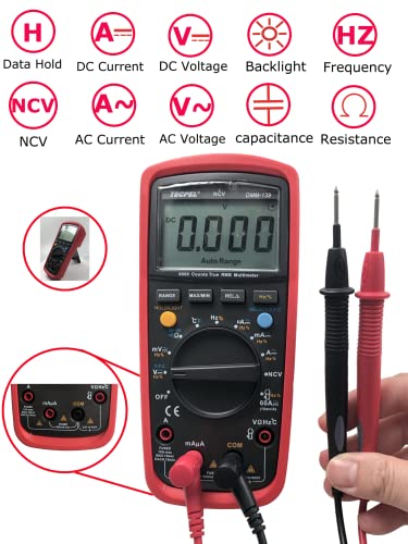 TECPEL DMM-139 Digital Pocket Handheld Multimeter True RMS VFC Measurement