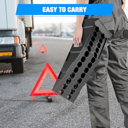 Nilight Car Ramps, 6.7 Inch Lift Vehicle Service Ramps | 16,000lb. GVW Capacity Per Pair, Ideal for Oil Changes and Garage Repairs, Heavy Duty Ramps for Trucks, SUVs and Cars - size: Truck Ramp