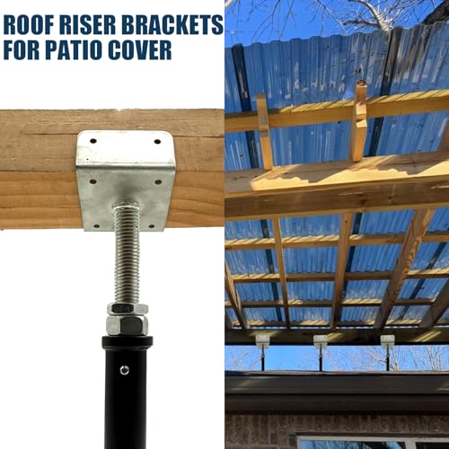2 Pack U-Shaped Floor Jack - Adjustable Steel Beam Support for 4x2, 4x4, 4x6 Joists Heavy Duty Screw Jack with U-Head Telepost & House Jack.11-14.5 Inch Adjustment Range. (U-MGCGZJ-02, 11-14.5) - size: 11-15