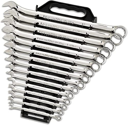 GEARWRENCH 30 Piece 12 Point Long Pattern Combination SAE/Metric Wrench Set with Wrench Racks (1/4-1 in., 8-22 mm) - 81937 (Pack of 2) - size: 25 PC (Pack of 2)