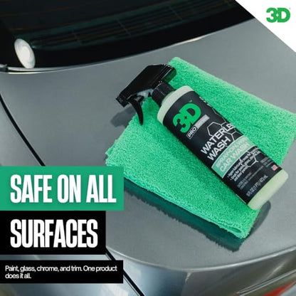 3D Waterless Car Wash - Easy Spray Waterless Detailing Spray - No Soap or Water Needed - Great on Cars, RVs, Motorcycles & Boats 16oz. - size: 16 Ounce (Pack of 1)