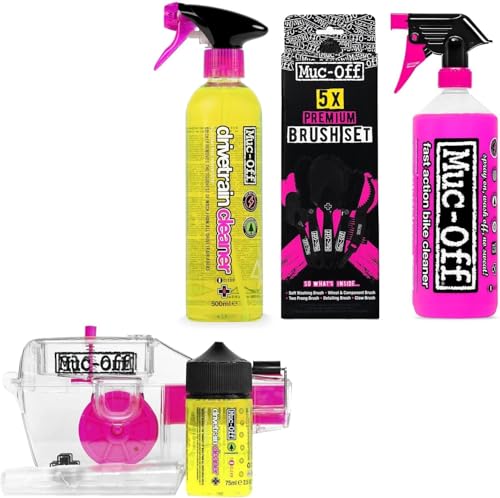 Muc-Off Nano Tech Bike Cleaner 1L | Biodegradable Formula, Safe on Carbon Fibre and All Surfaces | Breaks Down Dirt on a Molecular Level - size: 13.32 Fl Oz (Pack of 4)