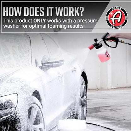Adam's Polishes Premium Foam Cannon - Soap Sprayer for Car Wash | Sprayer Cannister for Pressure Washer 1/4" Quick Disconnect - size: Foam Cannon
