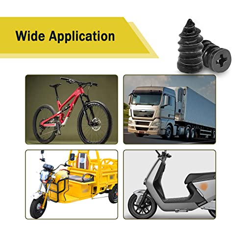 60PCS Tire Repair Rubber Nail, Vacuum Tire Repair Kits Spiral Rubber Nails, Tire Screw Plug Fast Tool Self Service Tire Repair Nail for car, Motorcycle, Truck, Tractor Tire Puncture Repair - color: 60Pcs