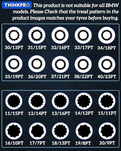 Wheel Lock Removal Kit Compatible with BMW,21Pieces Wheel Lock Key | Wheel Lock key Master Set for Removing Locking Lug Nuts and Anti-Theft Wheel Nuts