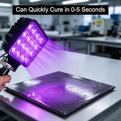Handheld 300W UV Curing lamp Handle UV lamp, Glue Plate lamp Flaw Detection lamp for Curing Photosensitive Resin lamp 365nm/395nm/405nm UV Light for Curing (32W 395nm)