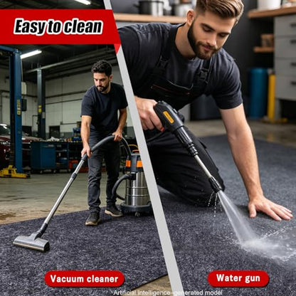 Garage Floor Mat 8.8x22 FT Extra Large Waterproof Oil Spill Mat Non-Slip Backing Paking Mat for Under Car Washable Heavy Duty Floor Protector for Garage, Driveway - size: 8.8‘ x 22'