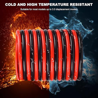 2 PCS Jumper Cables for Car Battery, 10 Gauge 10Feet Automotive Booster Cables with Carrying Bag, Heavy Duty Alligator Clips Cable for Jump Starting Dead or Weak Batteries