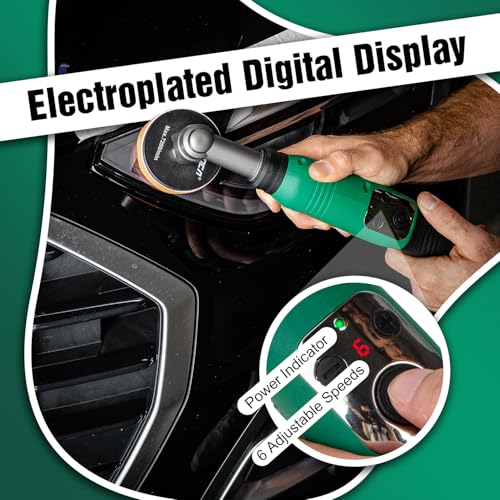 BATOCA S6 Mini Polisher Cordless Polisher for Car Detailing, 2x2.0Ah Batteries, 0mm Rotary Buffer, 3mm and 12mm Dual Action Polisher 1-3 Inch, 2 Different Speeds Heads Systems, 4.2k-21k or 1-5k RPM - size: Pro kit with 2 batteries