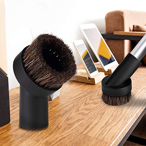 Lamoutor 4Pcs Soft Bristle Vacuum Brush Round Brush Vacuum Attachment Universal Vacuum Dust Brush for Most Vacuum Cleaners Accessories