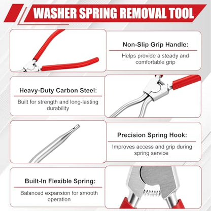 383EER4001A Spring Expansion Tool Compatible with LG Washing Machine | Washer Inner/Outer Tub Spring Removal Tool Replacement, Spreads to 4.1" - color: Red(2" to 4.1")