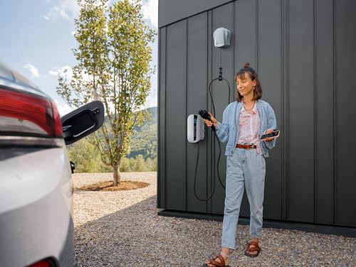CleverCharge Automatic Cable Retractor; CR-111A - Wall-Mounted Cable Management System, Compatible with J3400 (NACS) & J1772 Level 2 EV Chargers Using 16-22mm (0.63-0.90") Diameter Charging Cables - size: Cable Retractor