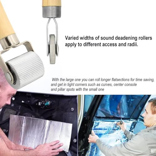 2 Pieces Wooden Handle Patch Tyre Retreading Repair Pinch Roller Hand Tool Set
