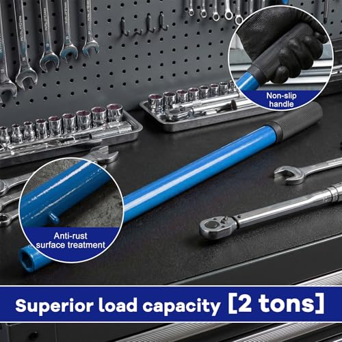 2 Ton Jack Handle Replacement, Horizontal Hydraulic Jack Handle Replacement Kit with Gloves, Anti-Slip Grip Steel Jack Lifting Handles for Most Vehicles, Car Accessories (Blue) - color: Blue