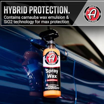 Adam's Polishes Spray Wax Kit - Advanced Carnauba Car Wax | Car Spray Polish | During Car Wash Paste Wax Clay Bar & Buffer Polisher For Ultimate Protection On Paint Wheels Windows | Cleaning Supplies - size: 8 Fl Oz (Pack of 2)