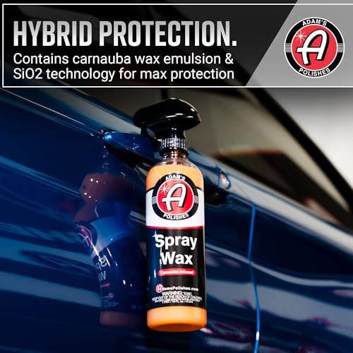 Adam's Polishes Spray Wax 16oz - Premium Infused Carnauba Car Wax Spray For Shine, Polish & Top Coat Paint Protection | Car Wash Enhancer & Clay Bar Lubricant | Car Boat Motorcycle RV Detailing - size: 16 Fl Oz (Pack of 1)