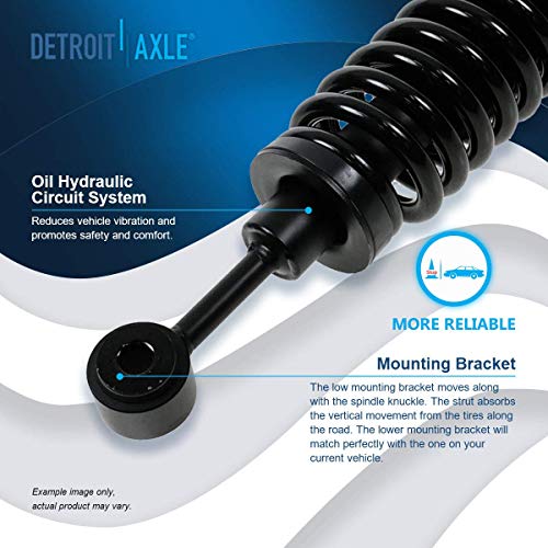 Detroit Axle - 2 Front Ready Struts for 2003-2006 Ford Expedition Lincoln Navigator 2004 2005 Complete Struts with Coil Spring Assembly Front Pair Strut Shock Set Replacement - size: 171369 x2/PAIR