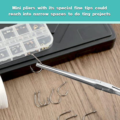 SPEEDWOX Extra Long Needle Nose Pliers with Anti-Loss Lanyard Needle Remover Pliers with Serrated Jaw for Jewelry Making, Bending Wire and Small Object Gripping for Hard to Reach Narrow Spaces - style: Extra Long Nose