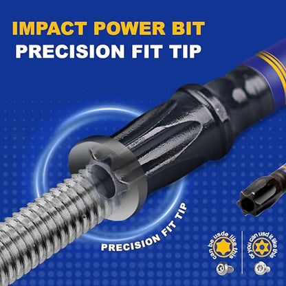 Geinxurn 2 In. Security T20 Impact Magnetic Screwdriver Bit Set, 15 Pieces #20 Torx Head Power Bit Set, S2 Alloy Steel Hollow Star Bit Set - size: 2"-15PCS, style: TT20