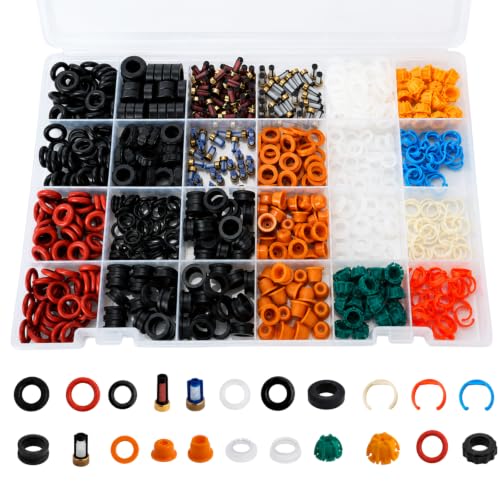 660PCS Universal Fuel Injector Repair Kit for Bosch | Compatible with Bosch fuel injectors Includes removal tool, O-rings, seals & micro filters Complete 660-piece rebuild kit