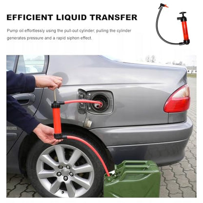 Car Siphon Fluid Transfer Pump, Multi-Use Hand Fuel Pumps Liquid Extractor Tool, Universal Portable Manual Fluid Extractor Pump Kit for Gas Oil & Liquids, Car Accessories