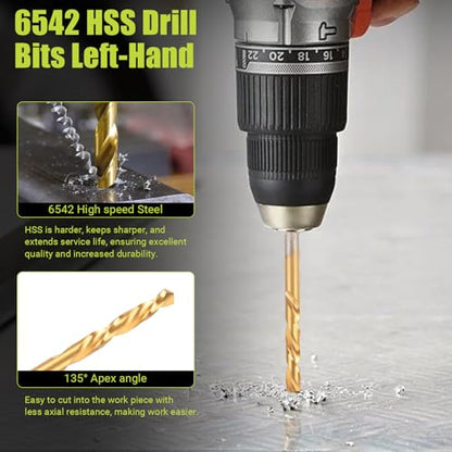 Screw Extractor Set, 14PCS Left-Hand Drill Bit Set, Stripped Screw Extractor Set, Easy Out Bolt Extractor Kit for Removing Damaged Screws, Broken Bolts, Studs - size: 14 Pieces