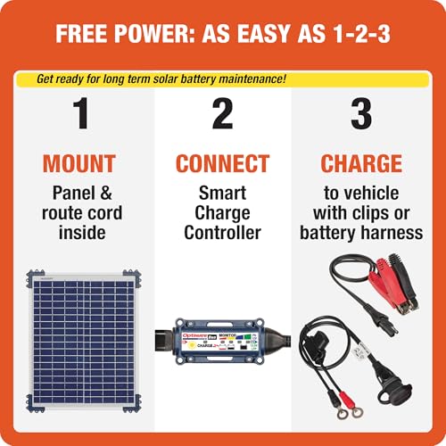 Optimate Solar Duo, TM522-D2, 6-Step 12V / 12.8V 1.6A Weatherproof Solar Battery Saving Charger & maintainer - style: OptiMATE Solar DUO 12V / 12.8V charge controller with 20W Solar Panel