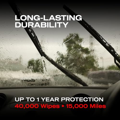 Nasiol GlasShield Wipe-On Nano Rain Repellent Wipe Kit, Ceramic Coating for Windshield, Quick & Easy Application, Easy to Clean, Car Rain-Repellant, Durable Lasts for 15,000 Miles
