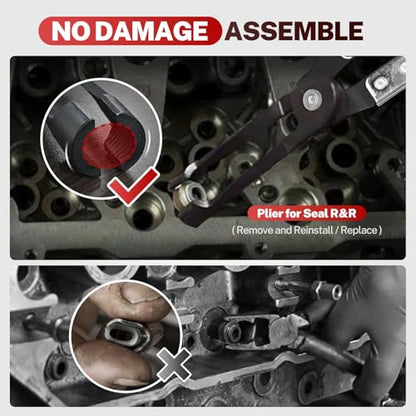 BILITOOLS 13pcs Valve Spring Compressor Tools, Valve Lapping/Grinding Tool | Straight Valve Stem Seal Plier, for ATV, Car, Motorcycle, Small Engine Equipment - size: 13pcs
