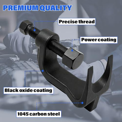 25112 Ball Joint Separator, Adjustable Ball Joint Puller with 2-3/8" Opening Range, Heavy Duty Ball Joint Removal Tool for Cars, Trucks & SUVs, with Lower Control Arm Prying Tool