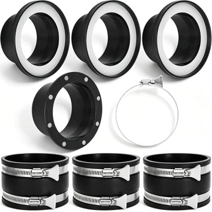 Magnetic Dust Collection Fittings 7-pack for 4" Shop Vac Hoses | Quickly Switch Hoses Between Woodworking Machines, Neodymium Magnet - size: 4" Magnetic Starter Kit 7-Pack