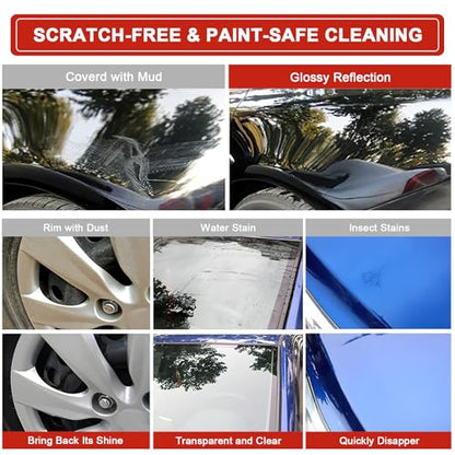 2 Pack Clay Bar Towels Auto Detailing, Fine Grade Microfiber Chamois Towel for Car DIY Detail (Red) - color: Red, size: 2 Pack