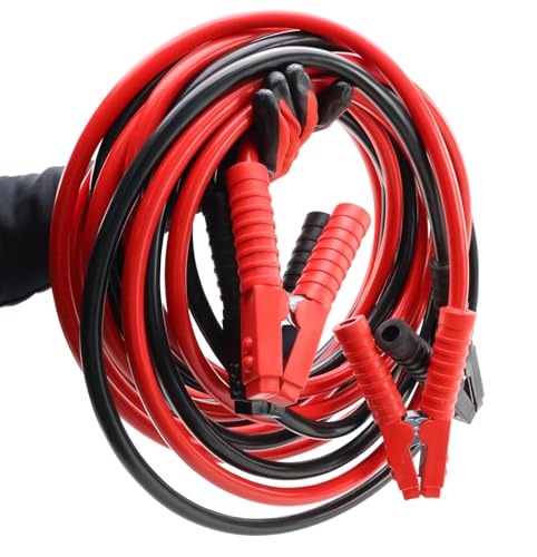 2/0 Gauge Jumper Cables, 40FT 5000A Heavy Duty Jumper Cable for Car Van Truck, Automotive Booster Cables for Jump Starting Dead & Weak Batteries，Transfers Higher Voltage Than 0, 2~12 Gauge - style: 40FT