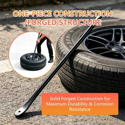 Tire Bars for Semi Tires, Heavy Duty tire Iron for tire Tools for Changing Tires, Tire Spoon Fit for Semi Trucks, Tractors, Buses & RVs, Tire Mounting Tools 39 Inch x 4/5 Inch, Black, 2 Pcs