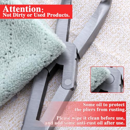 Long Reach 90 Degree Bent Nose Pliers 13-Inch Dual Pivot Double Joint Serrated Jaw Angled Needle Nose Extra Extended for Narrow Spaces and Limited Areas - style: 90 Degree Bent Nose