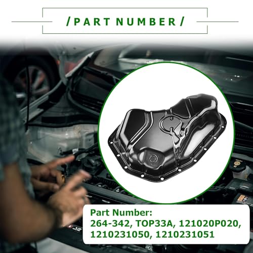 PartsFlow Lower Engine Oil Pan Sump with Drain Plug Compatible with Lexus ES350 2007-2018, RX350, RX450h, Toyota Avalon 2005-2018, Camry 2007-2017, Highlander, RAV4, Sienna, Venza