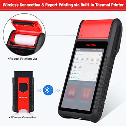 Autel MaxiBAS BT608 (E) Car Battery Tester (Free Update), 2026 Up BT508 BT506, 6V 12V (100-3000 CCA) Digital Auto Battery Analyzer Charging Cranking System Test, Adaptive Conductance, Built-in Printer
