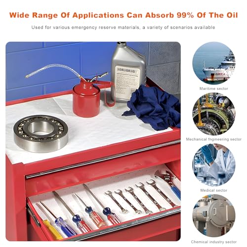 30 PCS Spill Absorbent Pads, 15" x 20" Reusable Heavy Weight Oil-Only Absorbing Mat, High Absorbency Oil Spill Mat Mantenance Pad for Protecting Garage Basement, Car Accessories