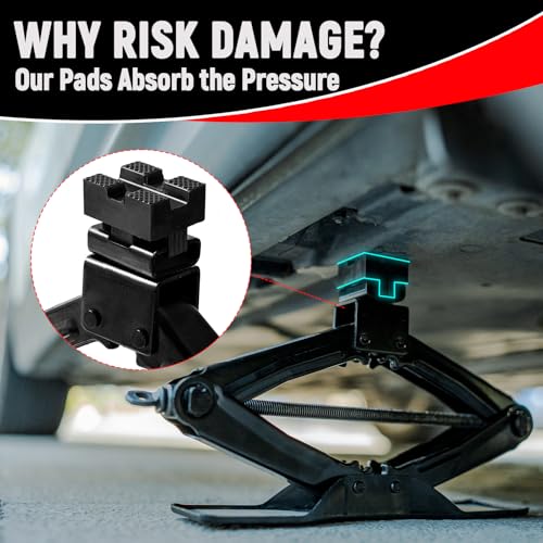 Scissor Jack Pads Rubber Pinch Weld Saddle Adapter Protector Universal Car Lift Spare Tire Jack Scissor Support Anti Slip Pad